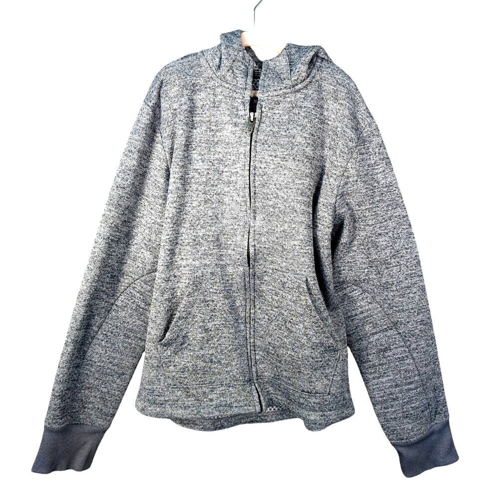 Hurley Hoodie Boys Medium Gray Logo Kangaroo Pockets Long Sleeve Full Zip